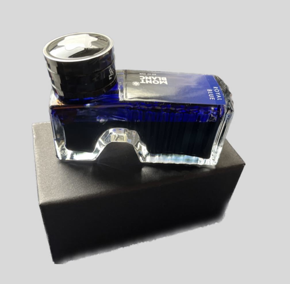 【ジャンク品】モンブラン　インク　60ml 半分程度使用　万年筆　文房具　ロイヤルブルー_画像3