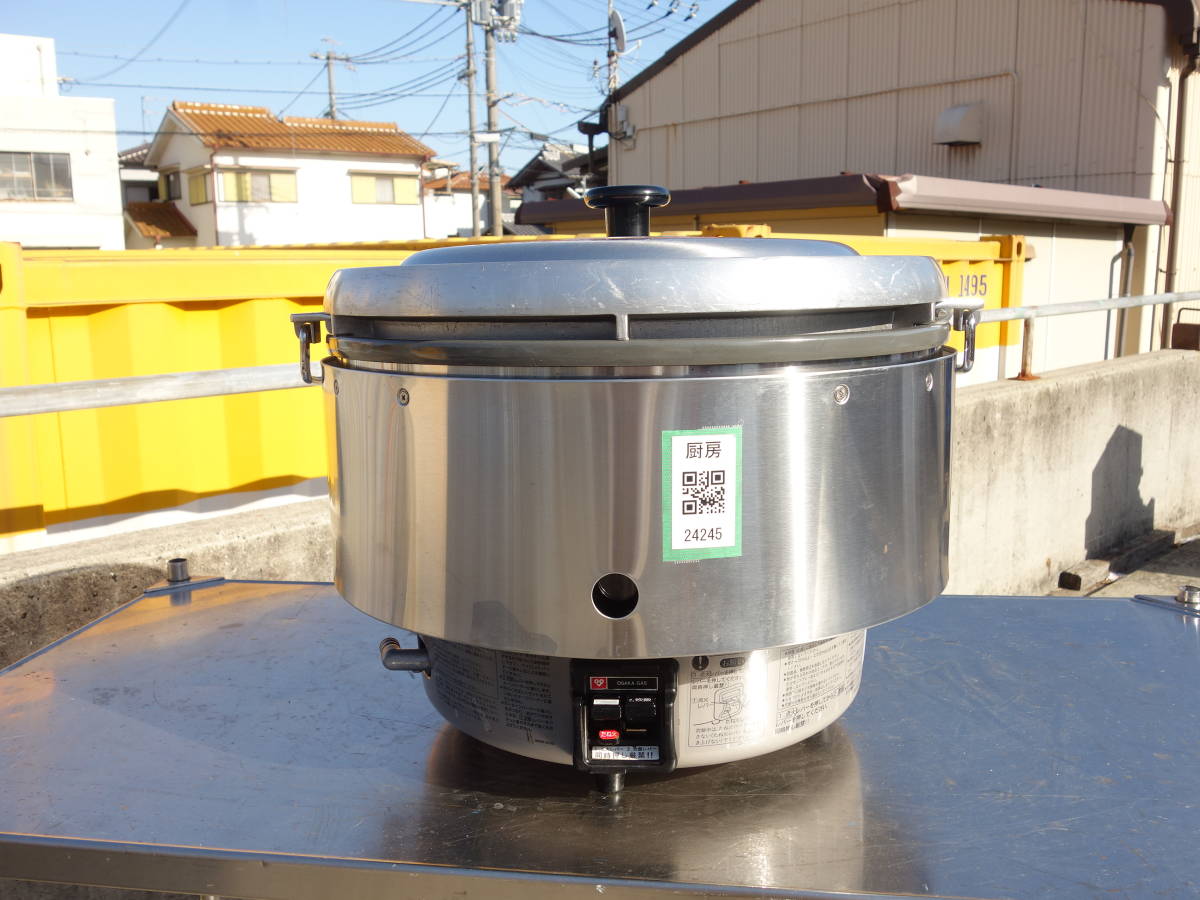 【中古】M▽柳澤製作所 大阪ガス 業務用 ガス炊飯器 都市ガス 天然ガス 13A 3升 6L RR-30S (N)11-285 (24245)_画像2