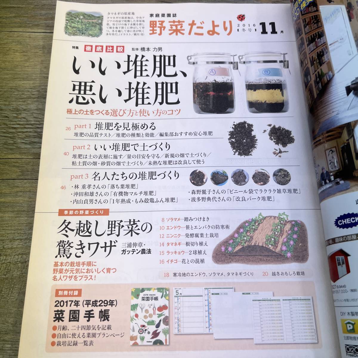 S-159■野菜だより 家庭菜園誌 2016年11月号■徹底比較 いい堆肥、悪い堆肥 極上の土をつくる/ガーデニング 庭作り 野菜作り■学研_画像4