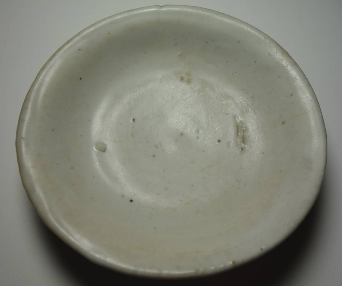 元朝フビライ・Khubilai帝期　景徳鎮古窯　甜白釉初期　茶豆皿　海のシルクロード