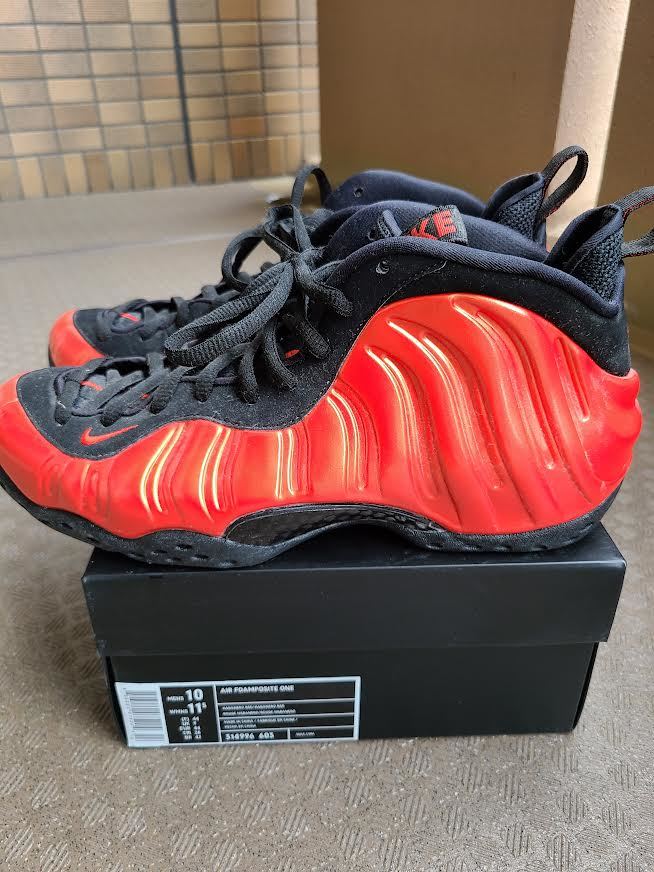 未使用】28cm NIKE AIR FOAMPOSITE ONE HABANERO RED ナイキ エア