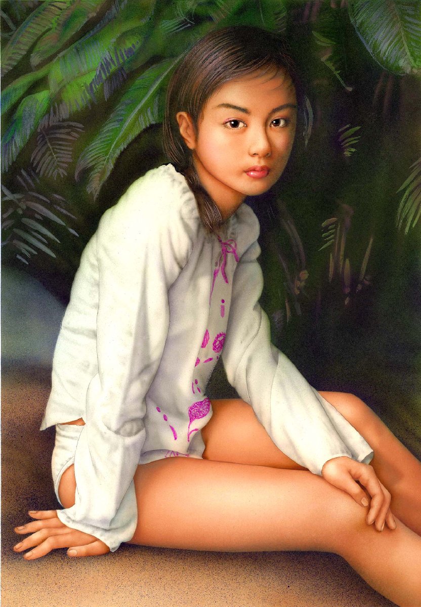 石川吾郎 美少女画額装付き 夏祭り 月刊誌表紙装丁原画です。_画像3
