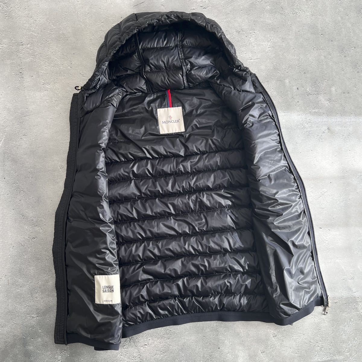 【正規/極美品】1000円〜!! MONCLER モンクレール LARUNS GILET 18年 ナイロンダウンベスト 3 Lサイズ メンズジャケット ネイビー 定番_画像3