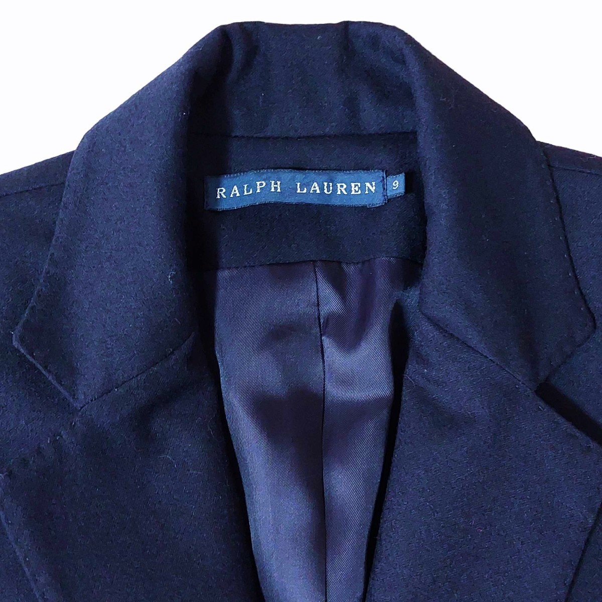 RALPH LAUREN ラルフローレン テーラードジャケット ブレザー 紺ブレ エンブレム 金釦 イタリア製_画像5