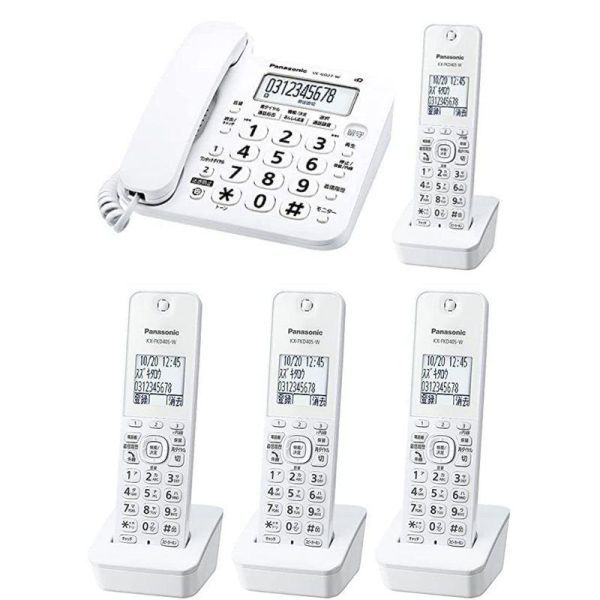 # new goods # cordless handset 4 pcs attaching Panasonic VE-GD27DL-W( cordless handset 1 pcs attaching )+ extension cordless handset 3 pcs white * cordless handset. extension setting . necessary *