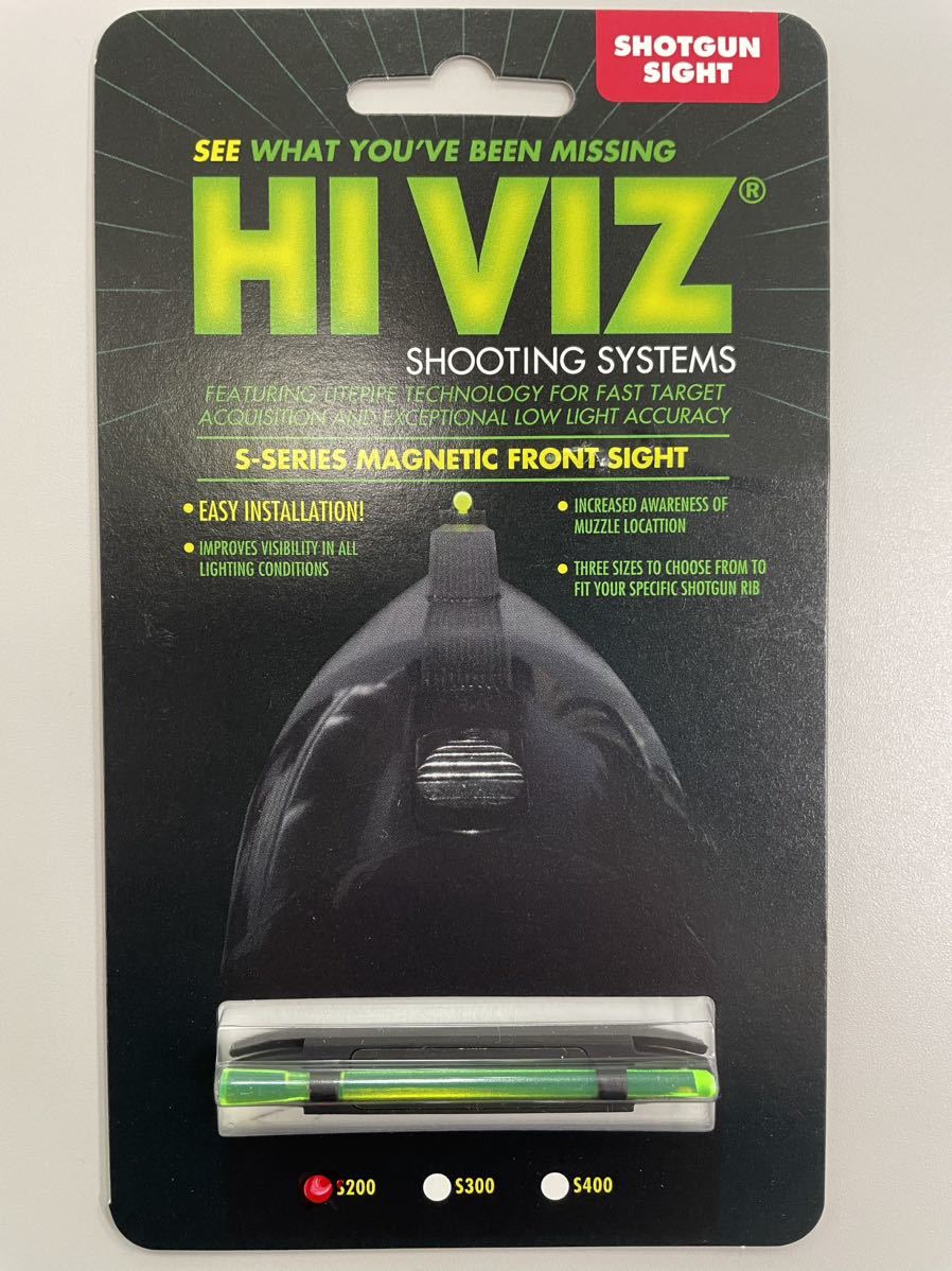 HI VIZ 蛍光照星 フロントサイト 4.2 - 6.7mm(11/64 - 17/64インチ)幅リブ対応　ベレッタ ベネリ ブローニング レミントン等各種散弾銃対応_画像1