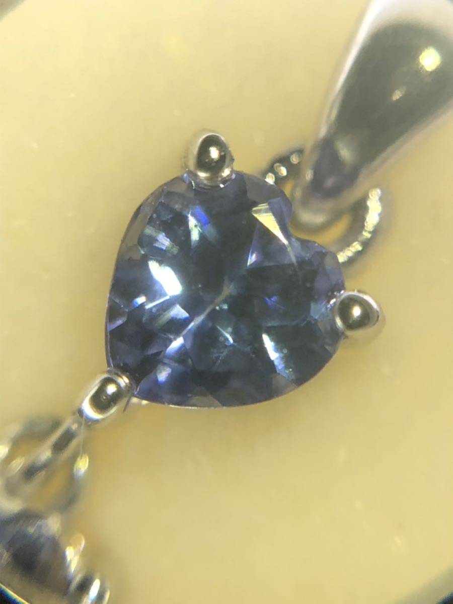 [K18WG][60 times magnifier clean ] Special . tanzanite pendant top 0.8ct