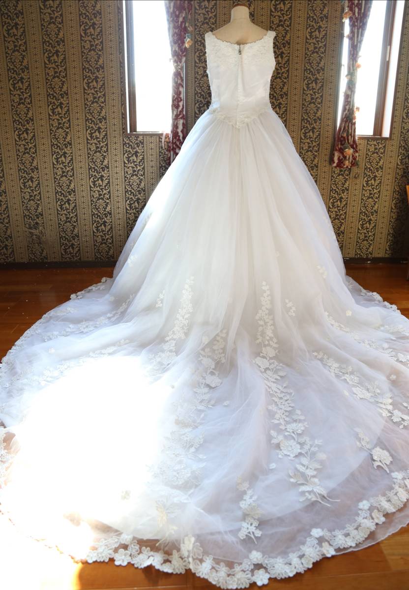  super large size Kyoto Mali e high class wedding dress 19 number 21 number 5L~6L size extra-large size long train 