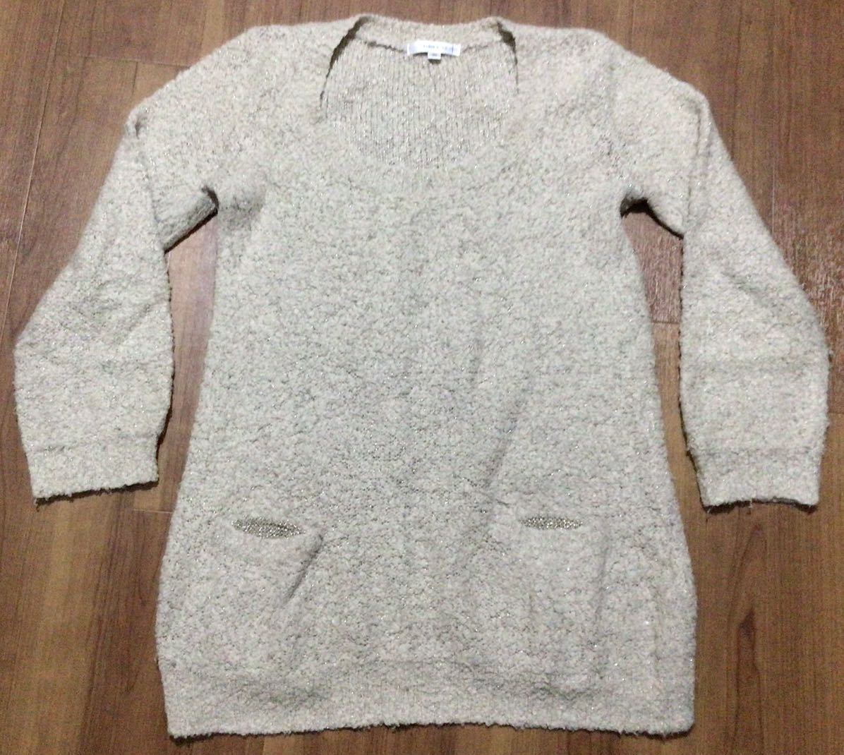 Klein Plus зажим ryus вязаный свитер M размер * туника вязаный One-piece 
