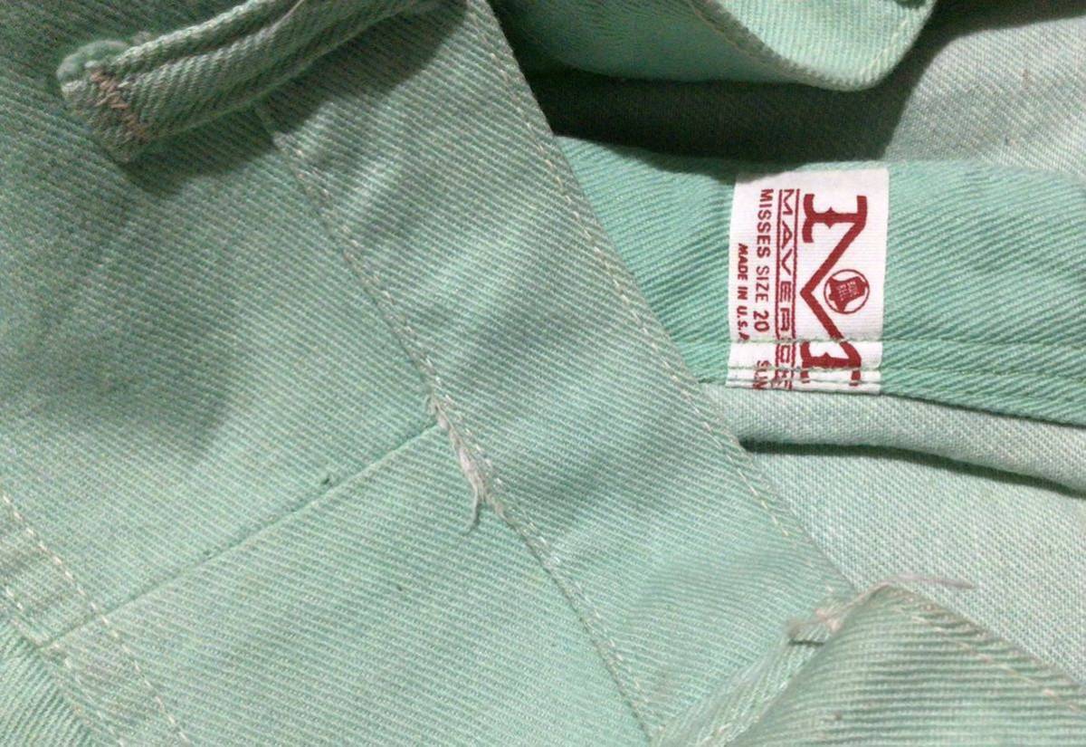 70*s Vintage *MAVERICK цвет брюки 20 размер *USA производства ширина bell ma-velikwe Stan серия джинсы Wrangler 