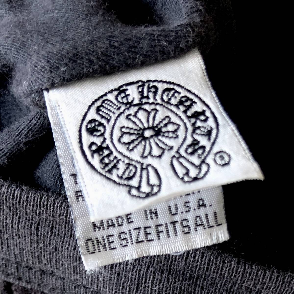 ★即決 送料込み★　CHROME HEARTS / クロムハーツ サーマルニットキャップ ビーニー ダガー 刺繍 バイカラー ブラック 黒 / 正規品  帽子