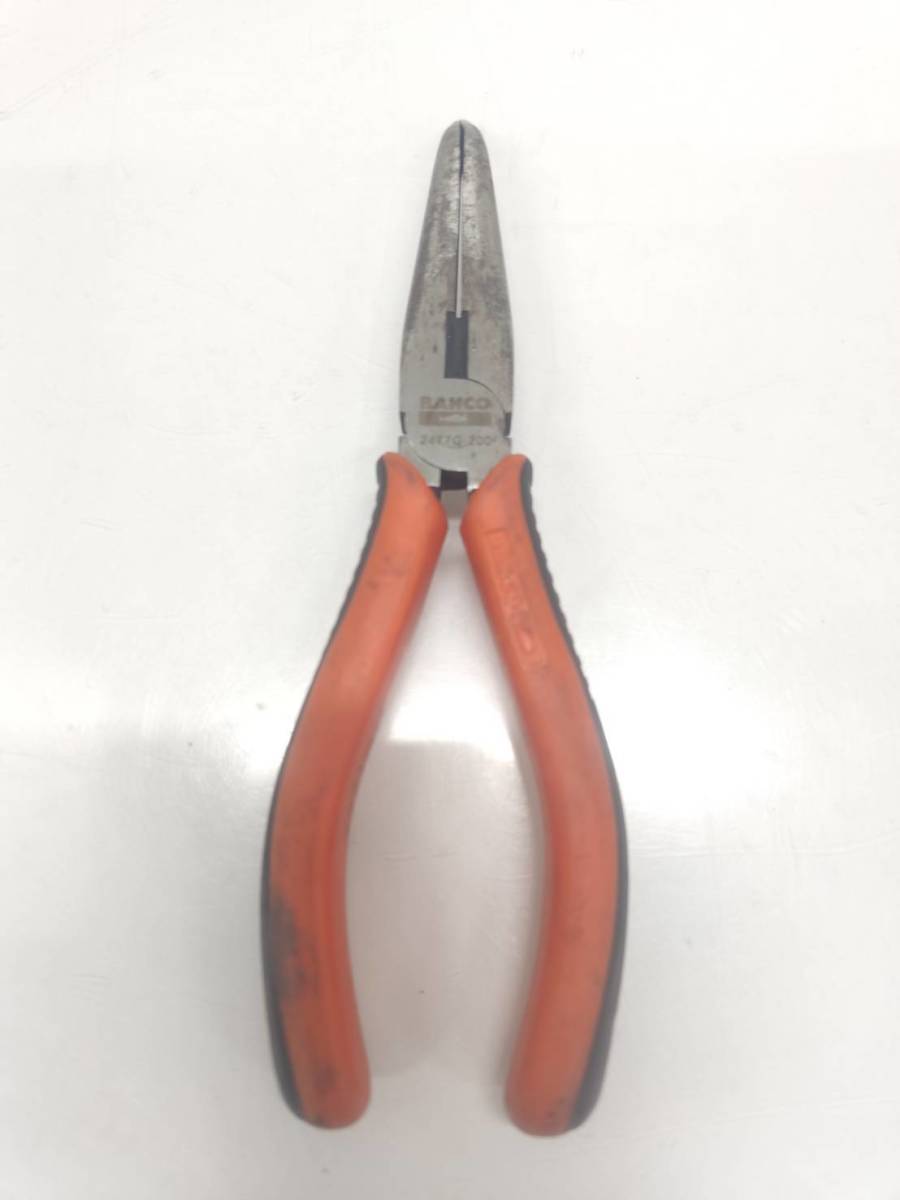 送料無料g26058 BAHCO バーコ 2477 G-200 SNIPE NOSE PLIERS スナイプ ノーズプライヤー ベント プライヤ 200mm 2477G200 手工具 ハンドツの画像1