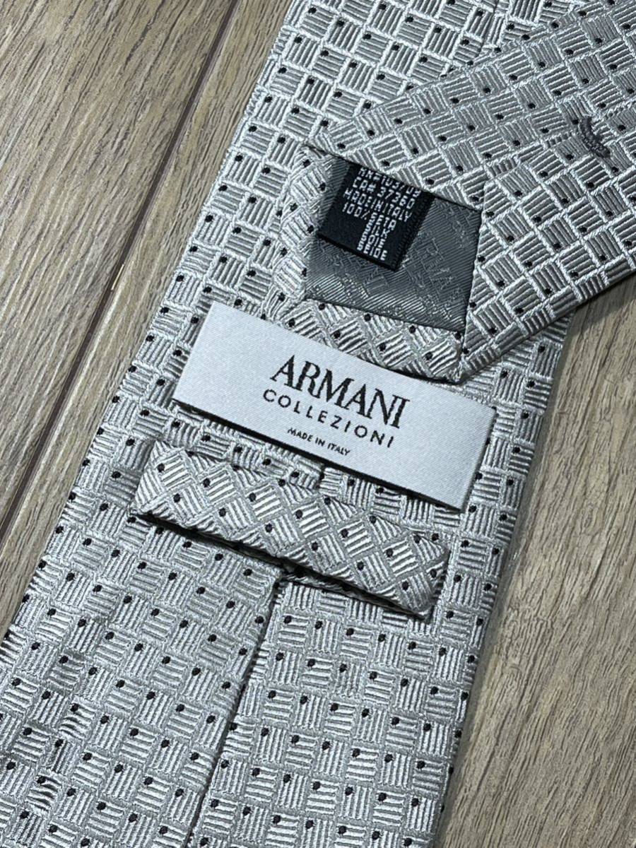 美品 ″ARMANI COLLEZIONI″ アルマーニコレッツォーニ スクエアドット ブランドネクタイ 310016_画像3