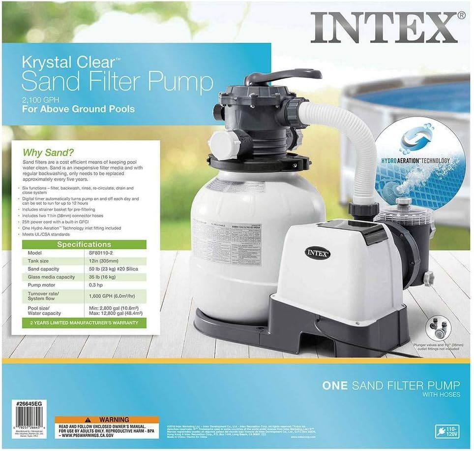  перевод есть [Intex] Inte ks12 дюймовый Sand фильтр насос для Inte ks2100 Gph для замены насос motor утиль 