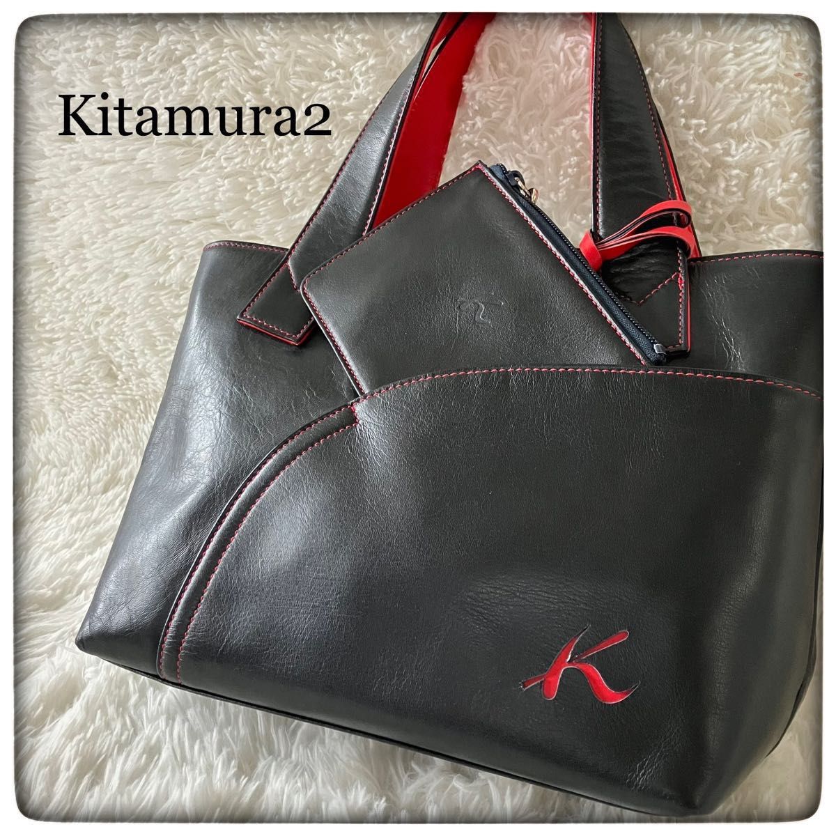 Kitamura2 キタムラ2 パイソン 巾着 バケツ型バッグ