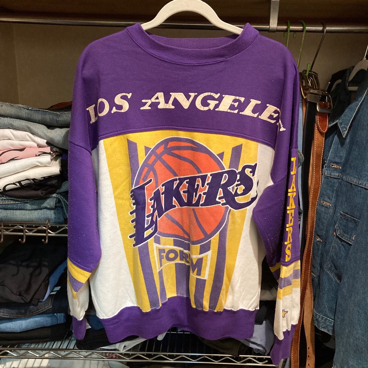 90年代 Los Angeles Lakers スウェット NBA レイカーズ メンズMサイズ