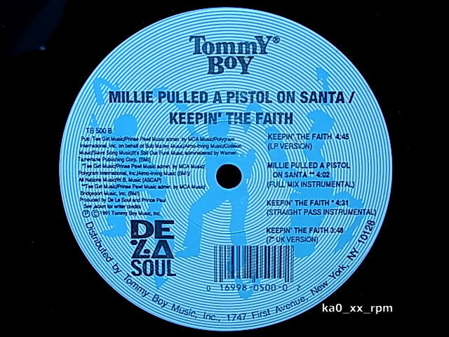 ★☆De La Soul「Millie Pulled A Pistol On Santa / Keepin' The Faith」☆★_画像3