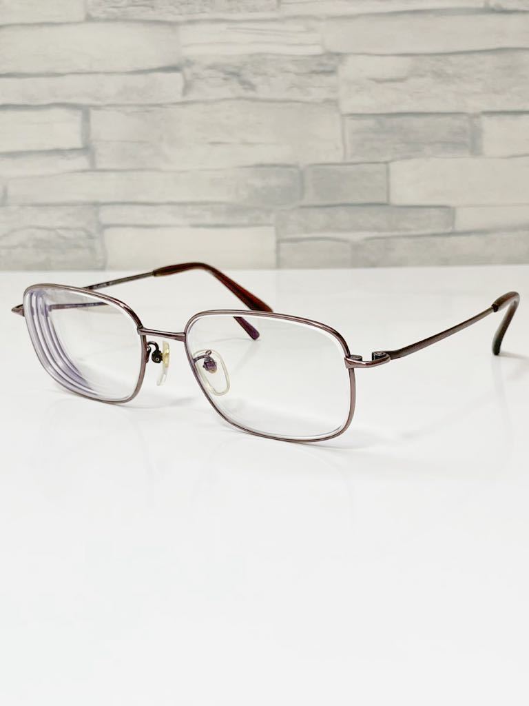 smart fit //slant.// FE-1307 スマートフィット ウェリントン型 ブラウン 眼鏡 良品_画像1
