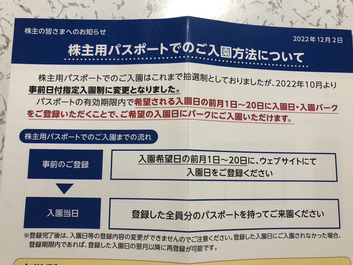 東京ディズニーリゾート 東京ディズニーランド 株主優待 ディズニーチケット 二枚　レターパックプラスのみで発送します_画像3