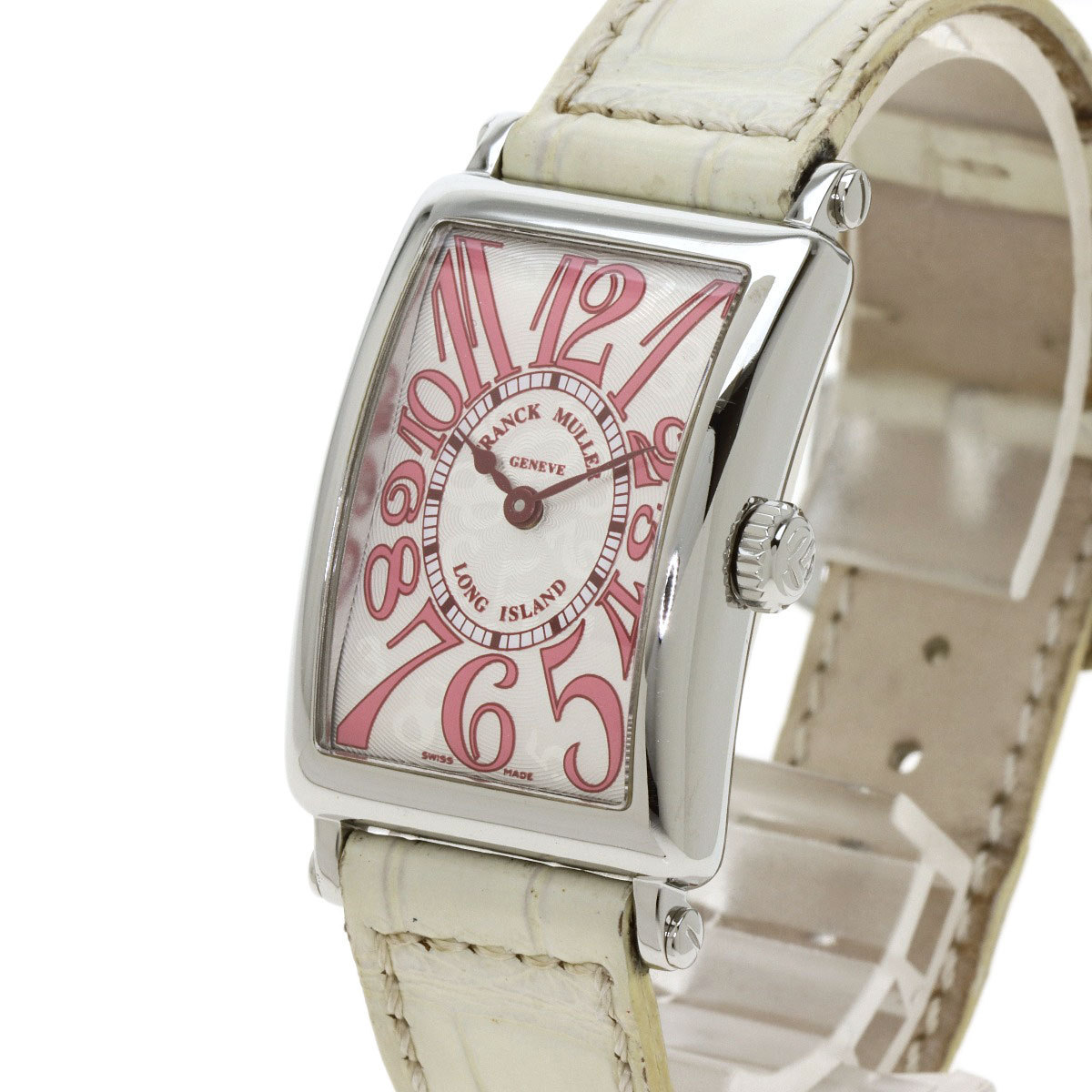 FRANCK MULLER フランクミュラー 902QZJ ロングアイランド 日本限定 腕時計 ステンレススチール クロコダイル レディース 中古_画像3