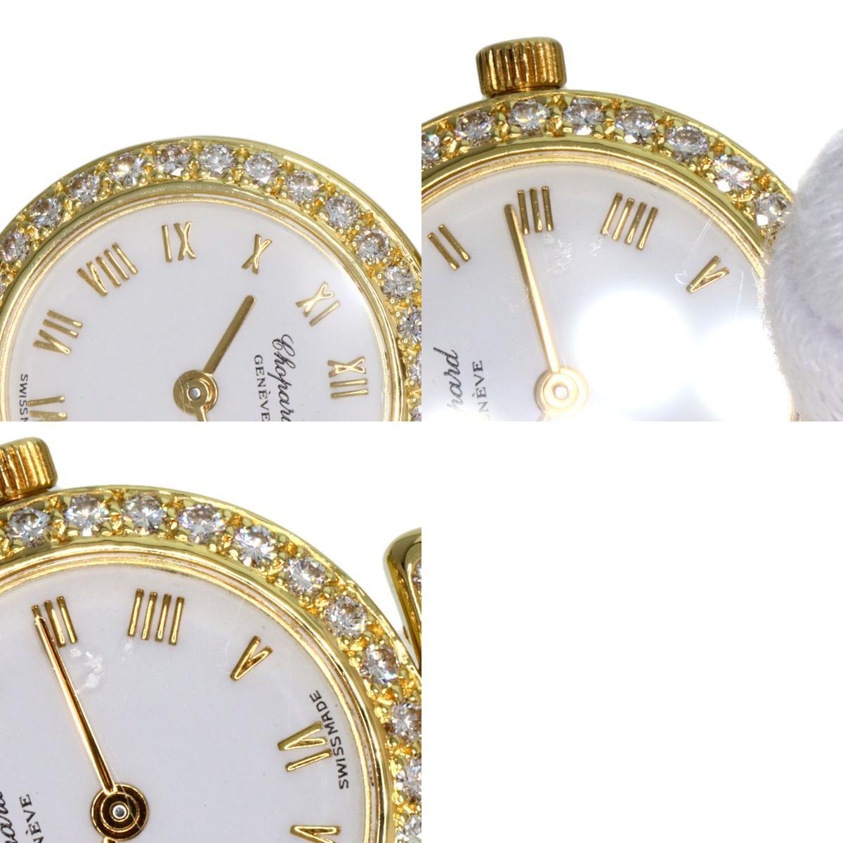 Chopard ショパール 10/5895 クラシック ダイヤモンド 腕時計 K18イエローゴールド K18YG ダイヤモンド レディース 中古_画像10