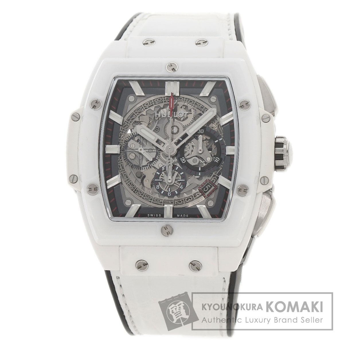 HUBLOT ウブロ 601.HX.0173.LR スピリット オブ ビッグバン 腕時計 セラミック ホワイトアリゲーターxラバー メンズ 中古