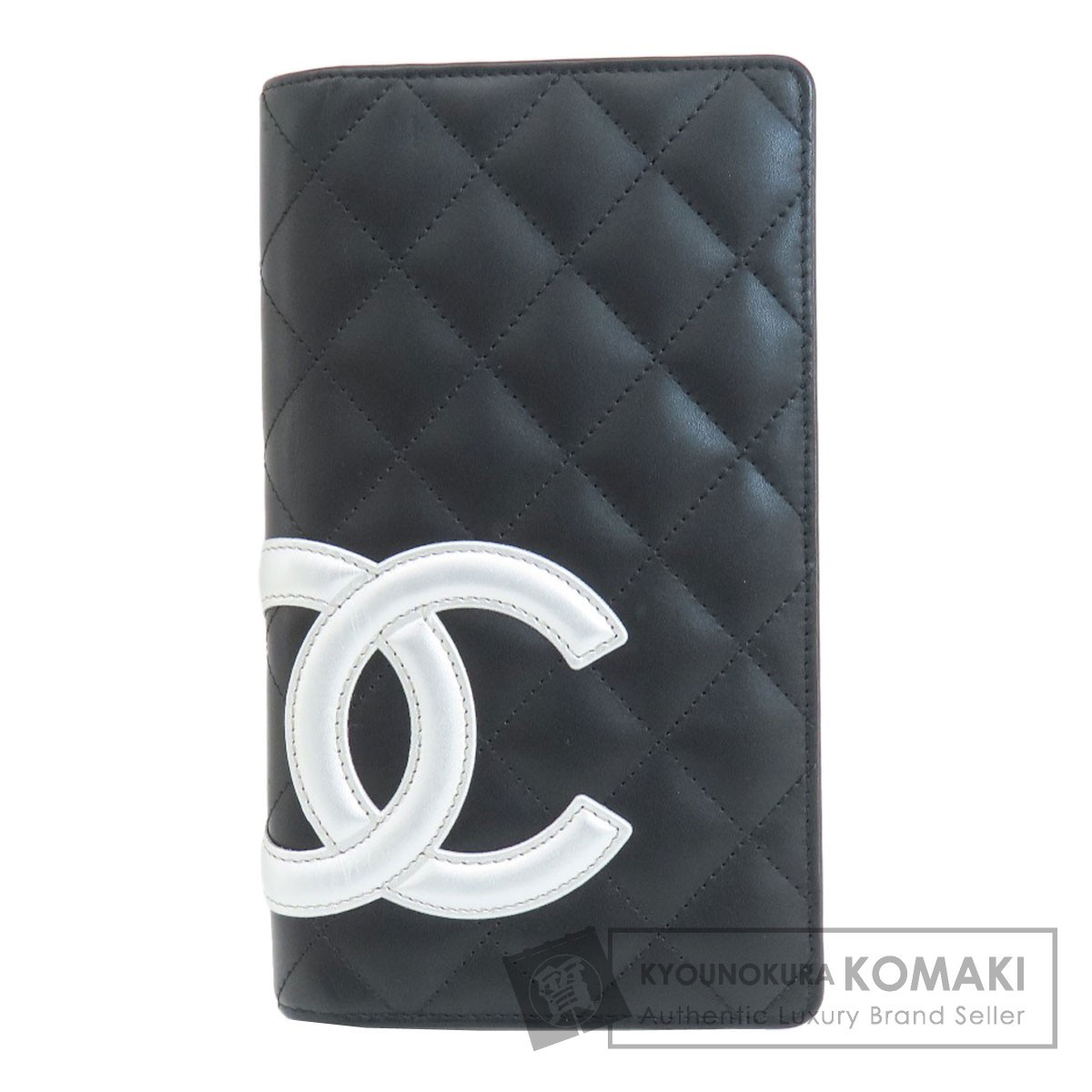 CHANEL シャネル カンボンライン シルバー金具 長財布（小銭入れあり） カーフ レディース 中古_画像1