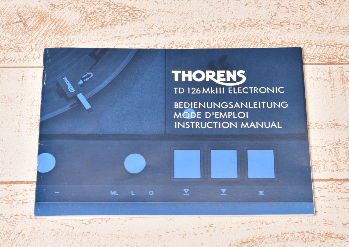 THORENS　トーレンス　純正説明書　TD126ｍｋⅢ_画像1