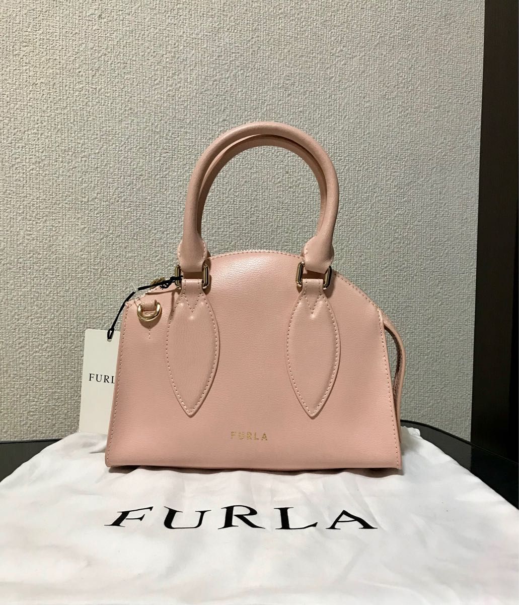 希少 FURLA フルラ ミニ トップハンドル ショルダーバッグ 2way