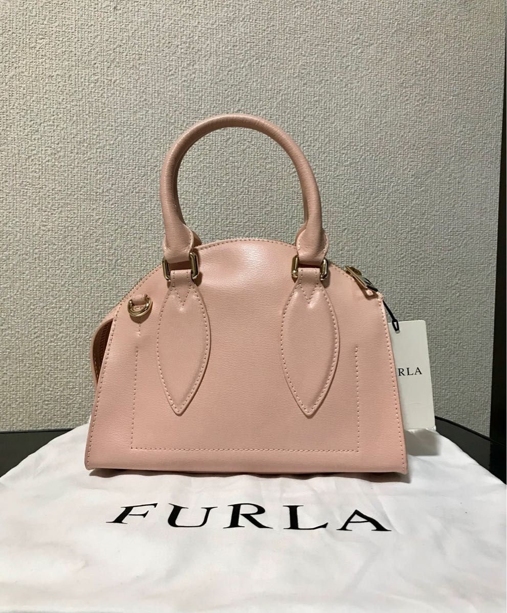 希少 FURLA フルラ ミニ トップハンドル ショルダーバッグ 2way