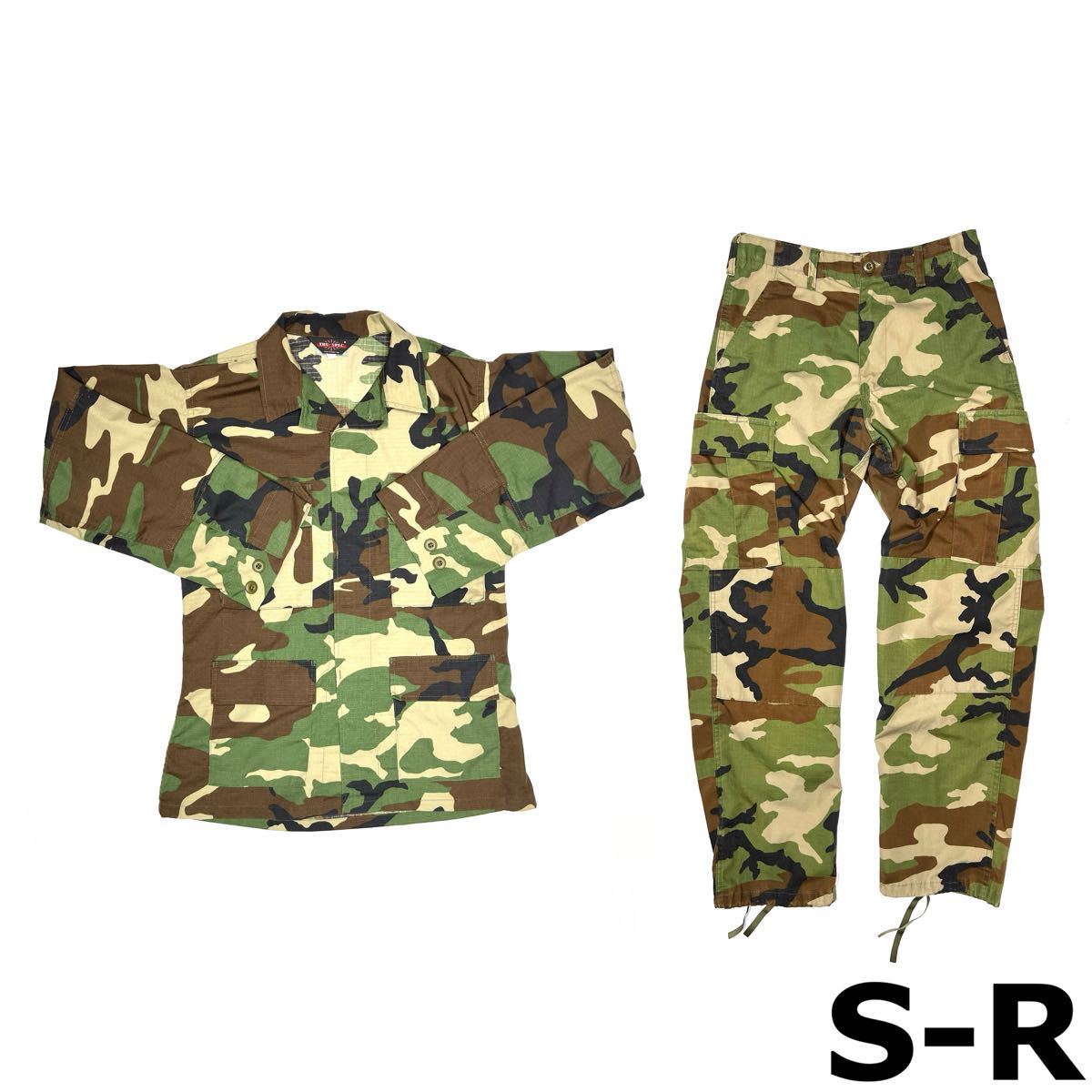 TRU-SPEC BDU 上下セット S-R/WL (検 米軍実物 トゥルースペック ウッドランド 戦闘 迷彩服 ジャケット カーゴパンツ WOODLAND