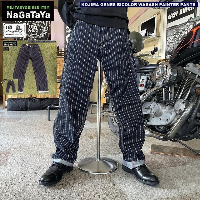 児島ジーンズ KOJIMA GENES RNB-1366 バイカラーウォバッシュ ペインターパンツ 34 ウエスト88cm 日本製 MADE IN JAPAN_画像1