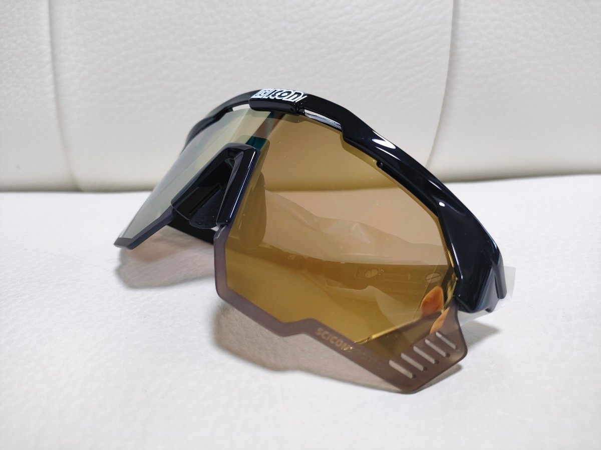 SCICON シーコン サングラス AEROSHADE KUNKEN エアロシェード クンケン ブラックフレーム イエローレンズ