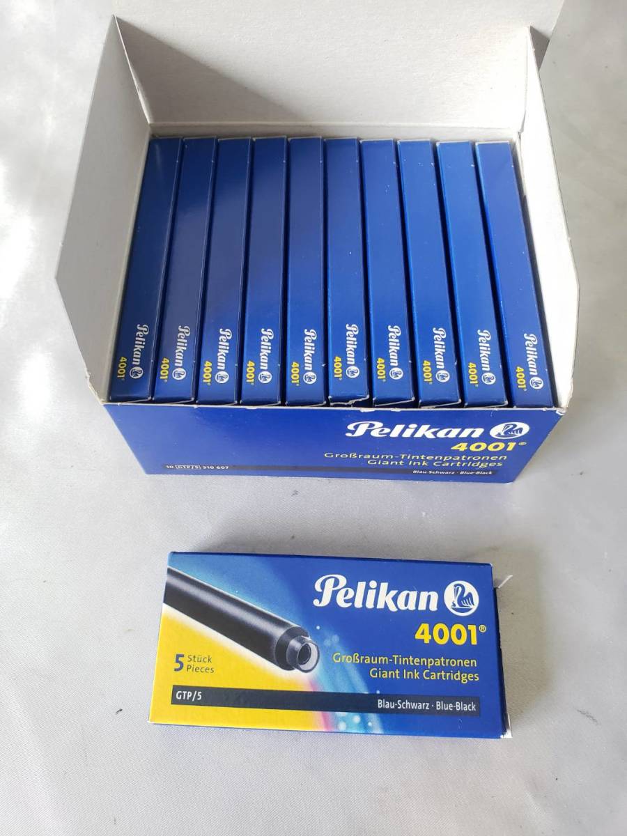 あ751 ●11箱セット 新品 未使用 Pelikan 4001 ペリカン ブルーブラック カートリッジ 55本 まとめて 引き取り可 大阪 送料350円_画像1