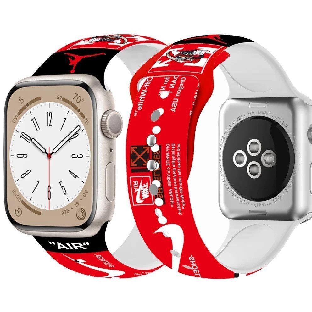 ★最新機種対応★ Apple Watch 42/44/45/49㎜対応 アップルウォッチ ラバー バンド ベルト レッド 赤_画像3