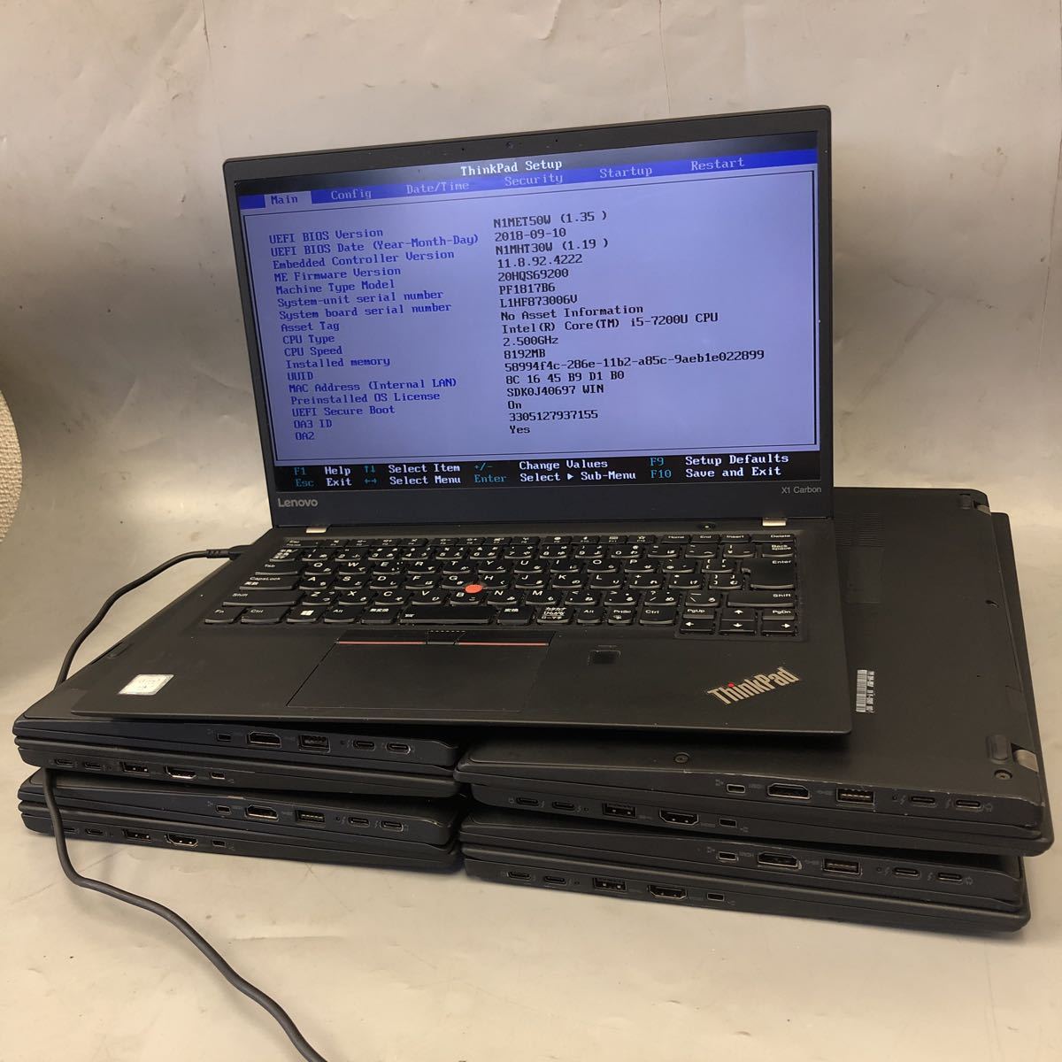 本物保証! メモリ:8GB 2.50GHz/ i5-7200U /Core Carbon X1 ThinkPad