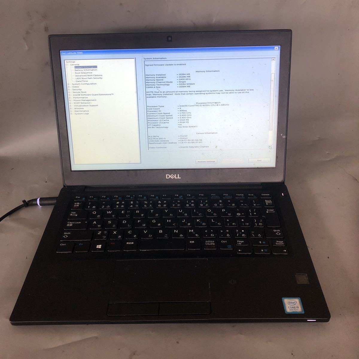 偉大な Latitude JXJK3231【ジャンク】DELL 7290/Intel /動作未確認