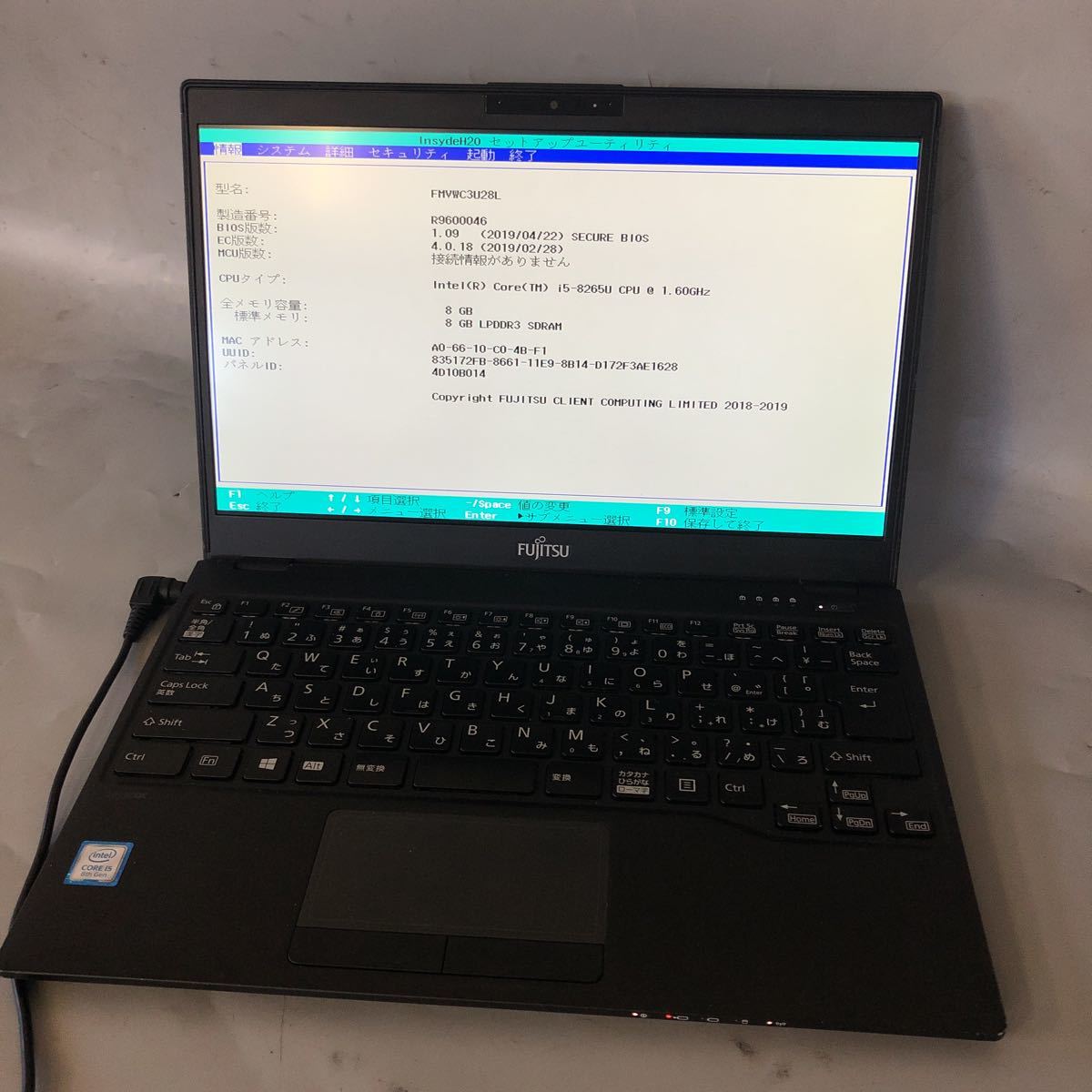 新作モデル core /Intel /C3 WU2 LIFEBOOK JXJK3890【ジャンク