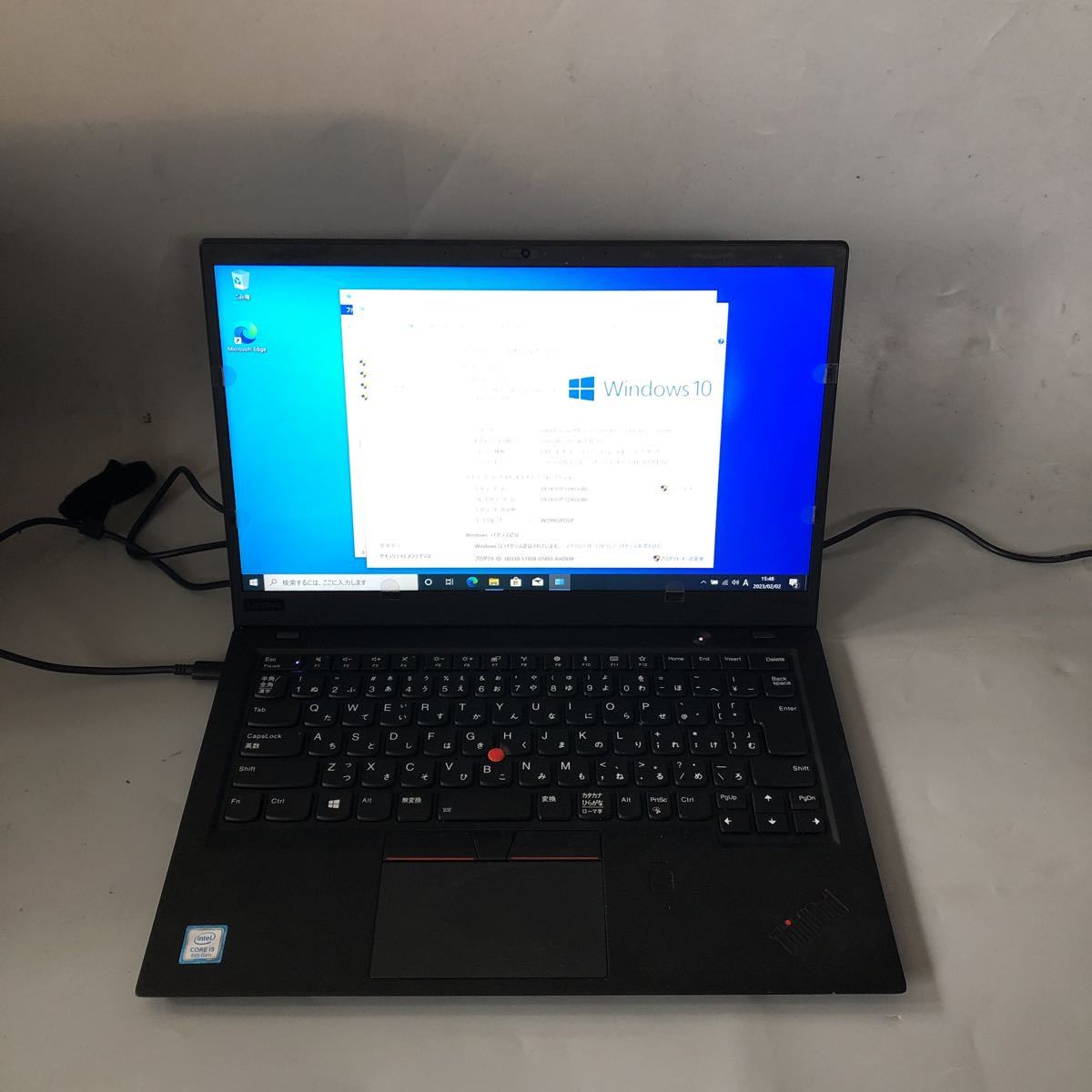 JXNT 2441/Lenovo ThinkPad X1 Carbon /Corei5-8250U 1.6GHz/ メモリ:8GB /SSD:128GB / カメラ / 無線/Windows10 Pro/画面シミあり_画像1