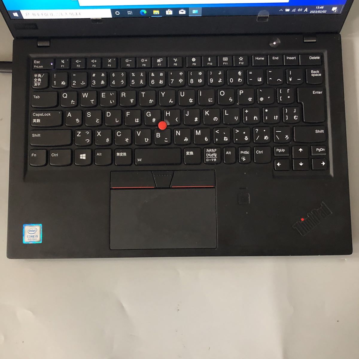 JXNT 2441/Lenovo ThinkPad X1 Carbon /Corei5-8250U 1.6GHz/ メモリ:8GB /SSD:128GB / カメラ / 無線/Windows10 Pro/画面シミあり_画像2