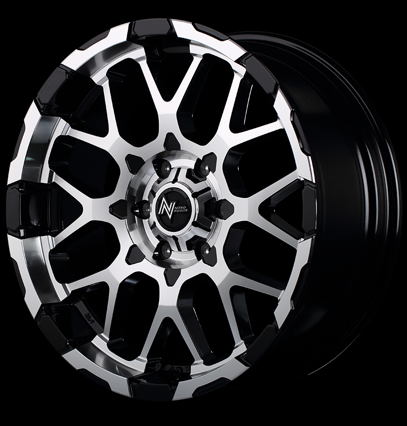 ハイエース ナイトロパワー M28 BULLET 17x6.5 +38 ブラック/ミラーカット NASCAR 215/60R17 200系 17インチ