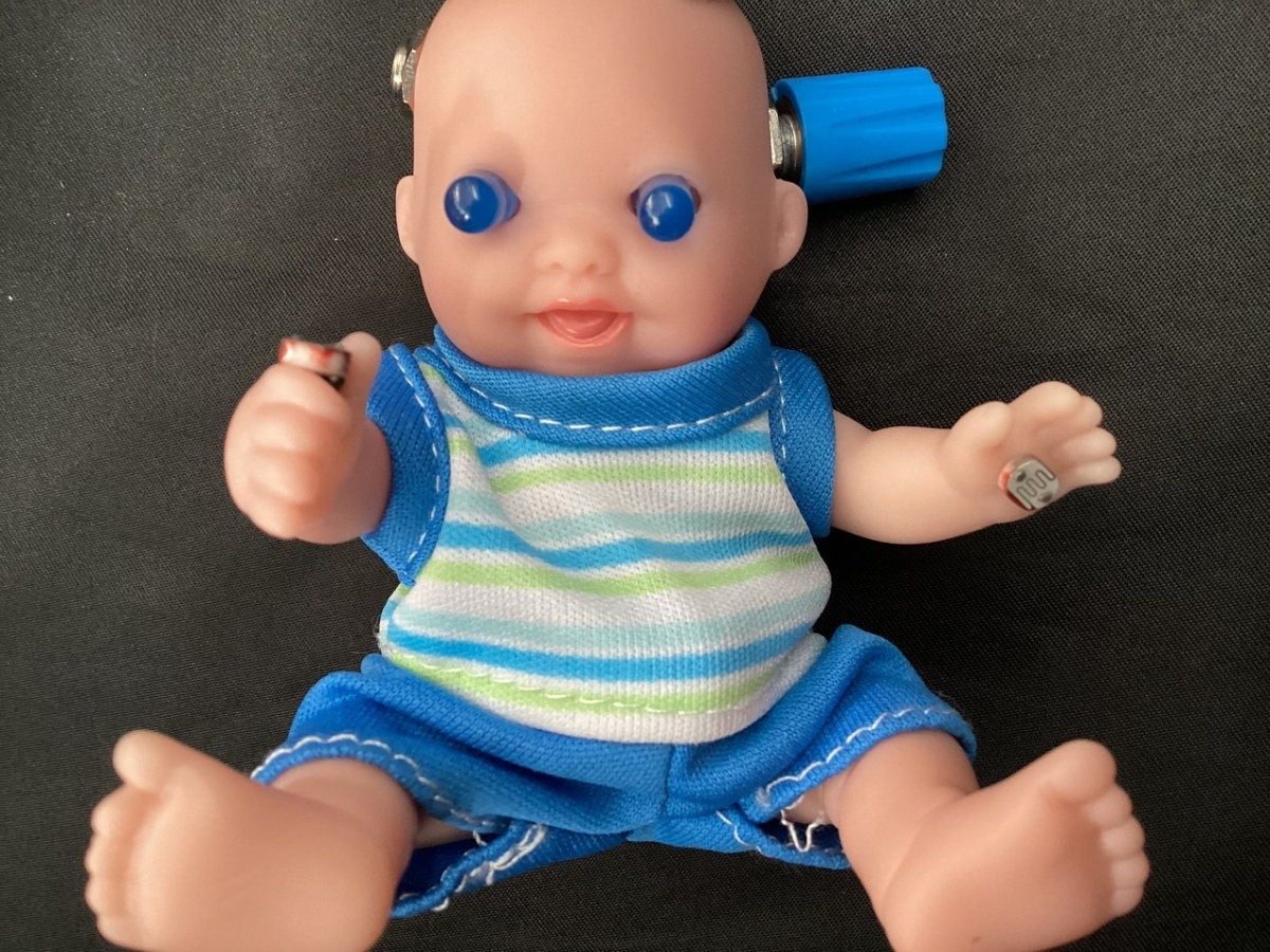 Moon Armada Baby Bot 【Wear:Border Blue Eyes:Blue Knob:Blue】 (ムーンアルマダ ベイビーボット シンセサイザー)_画像6