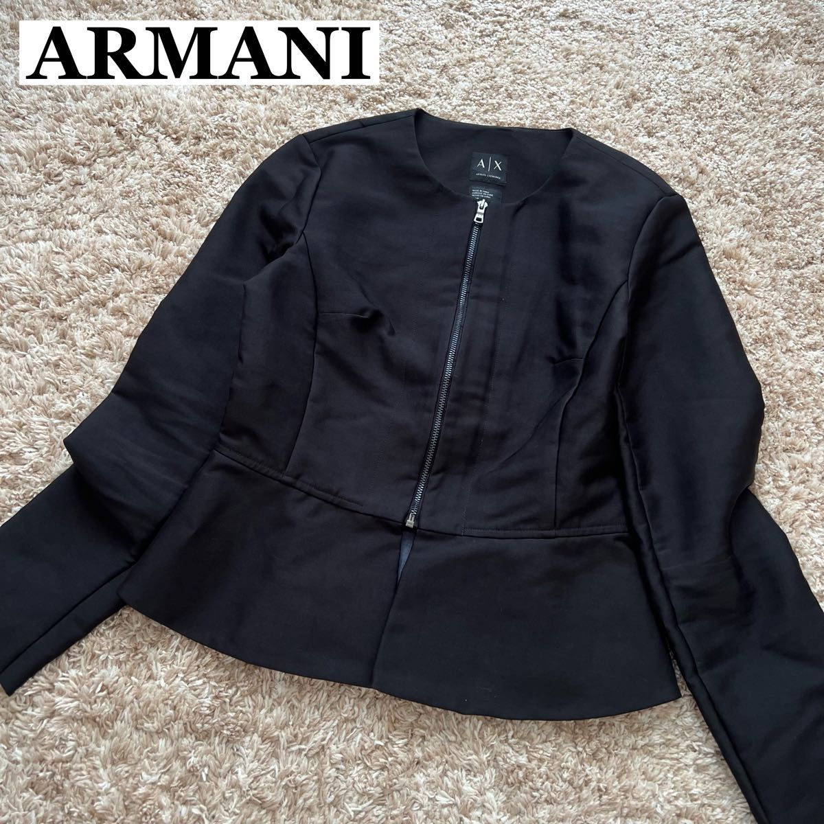 美品【ARMANI】アルマーニ ジャケット セレモニー 黒 ブラック