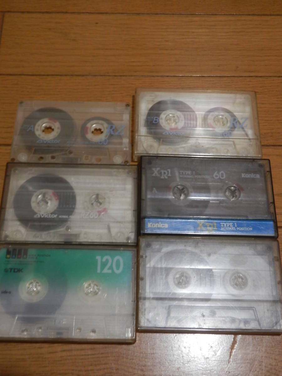 Victorビクター/コニカ60分カセットテープ6本（1本新品）+TDK120分1本 計7本セット*1023の画像3