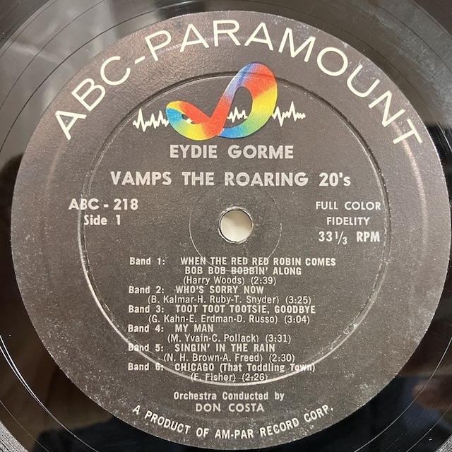 ●即決VOCAL LP Eydie Gorme / Vamps The Roaring 20's abc-218 jv5378 米オリジナル、Dg Mono _画像3