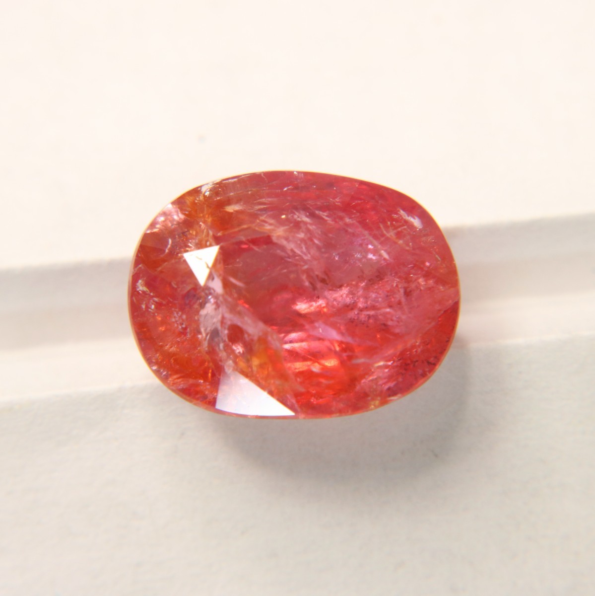 非加熱 天然パパラチアサファイア ルース 3.016ct パパラチャ Padparadscha Sapphire_画像7