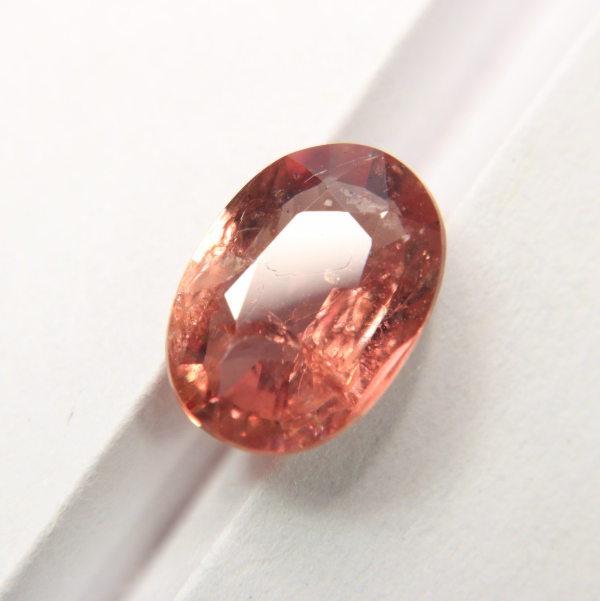 非加熱 天然パパラチアサファイア ルース 0.907ct パパラチャ Padparadscha Sapphire_画像5