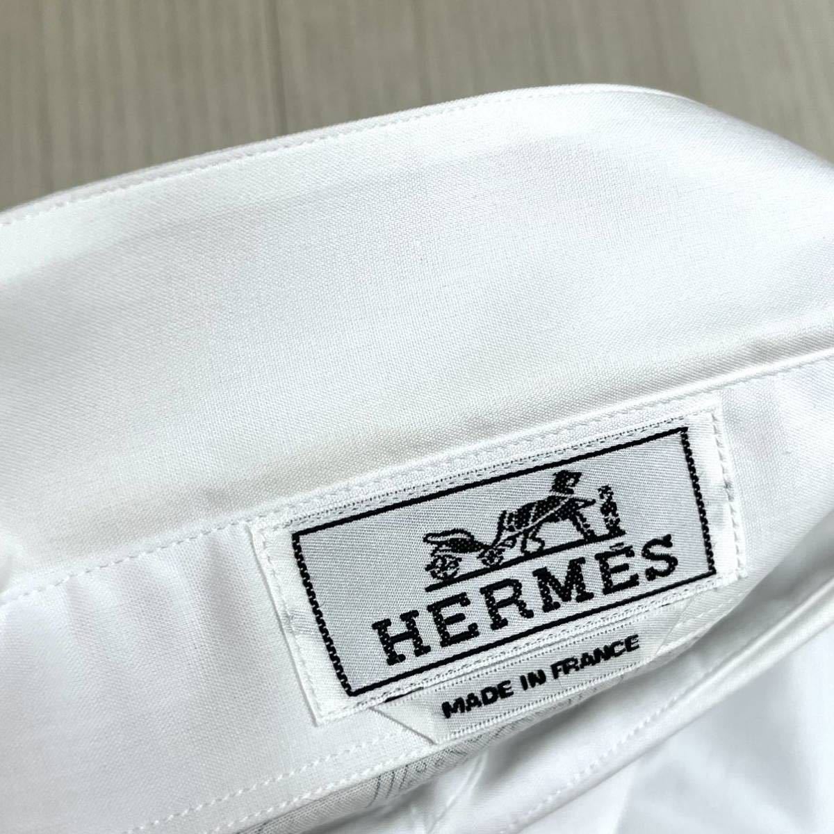 高級 HERMES エルメス コットン セリエボタン ペイズリー柄 ロングスリーブ 長袖 シャツ メンズ_画像6