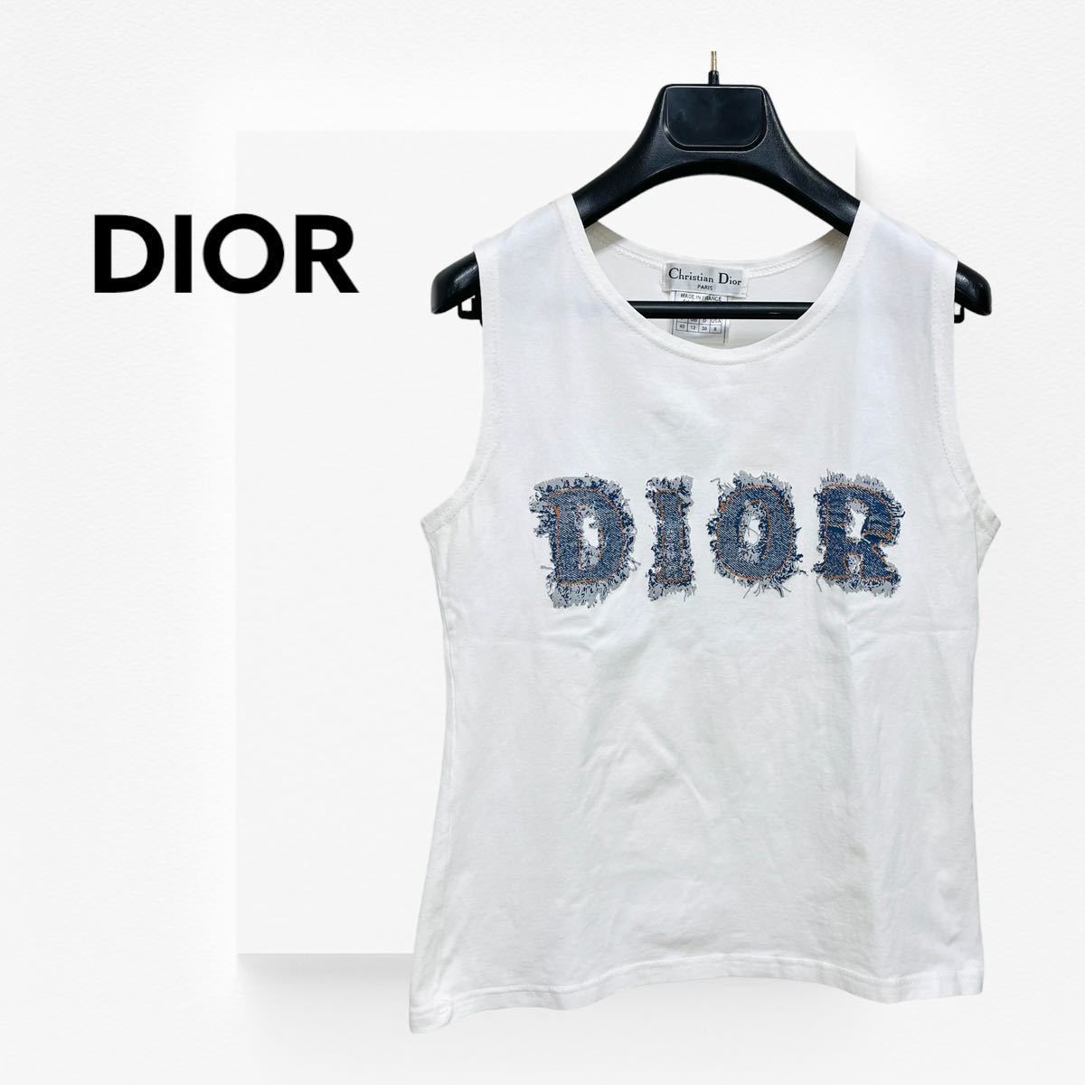 Christian Dior デニムロゴ タンクトップ-
