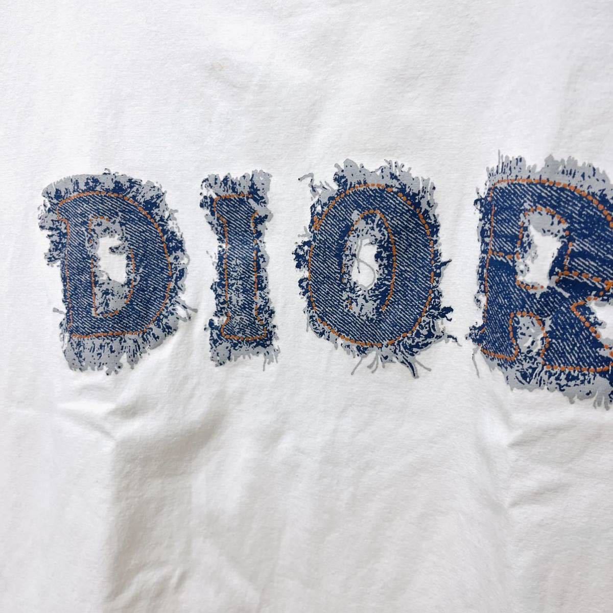 Christian Dior クリスチャン ディオール デニムロゴ プリント コットン ノースリーブ タンクトップ レディース 2A12146046